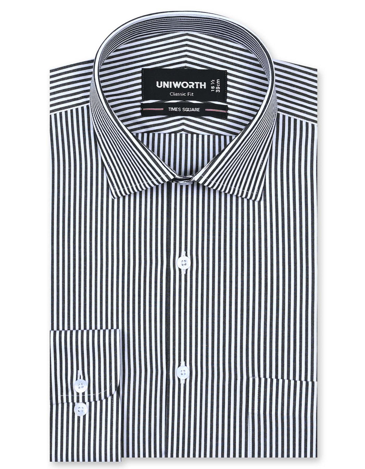 Stripe Black Classic Fit Shirt FS2787-2RF-14.5
