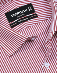 Stripe Red Classic Fit Shirt FS2788-1RF-15