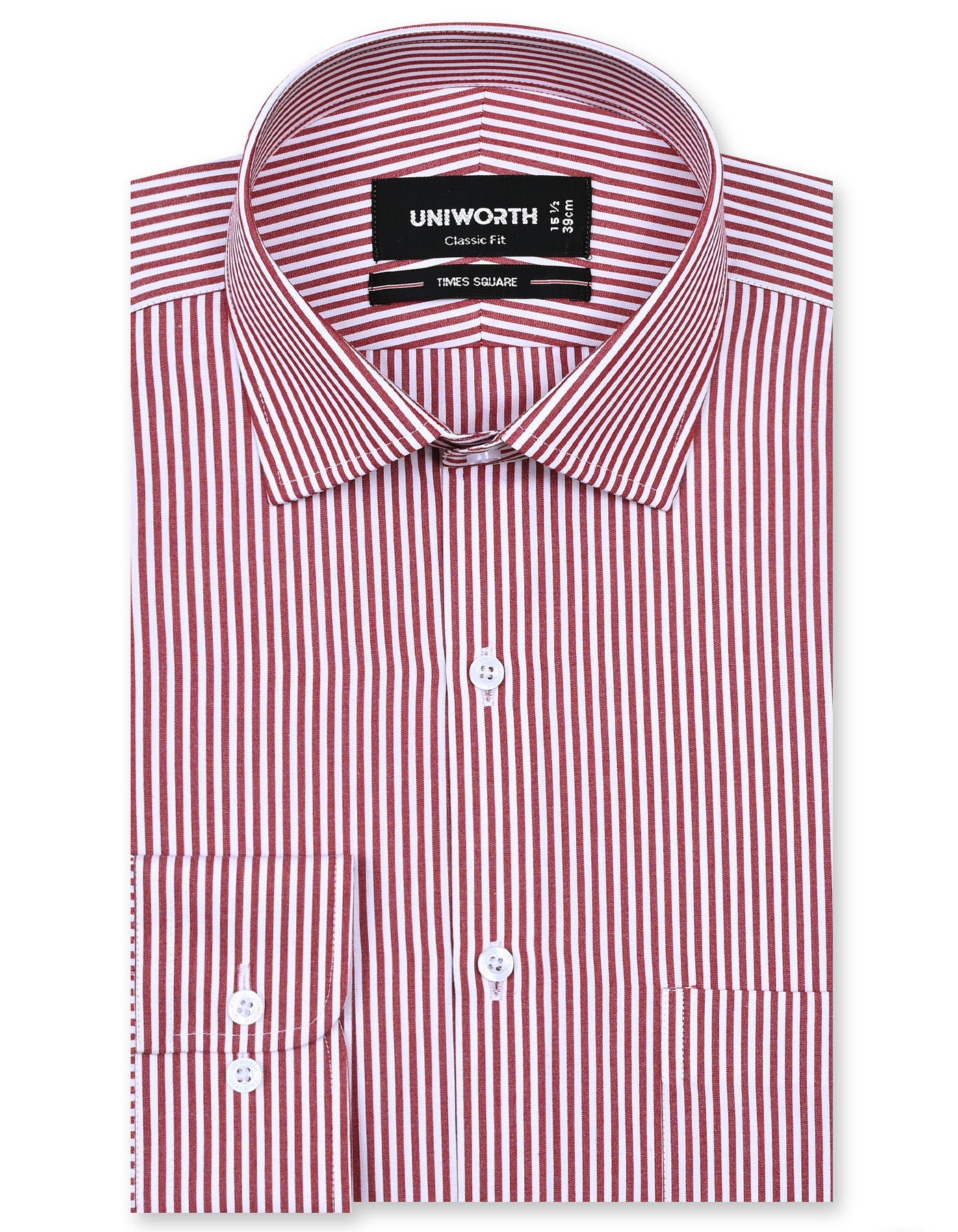 Stripe Red Classic Fit Shirt FS2788-1RF-14.5