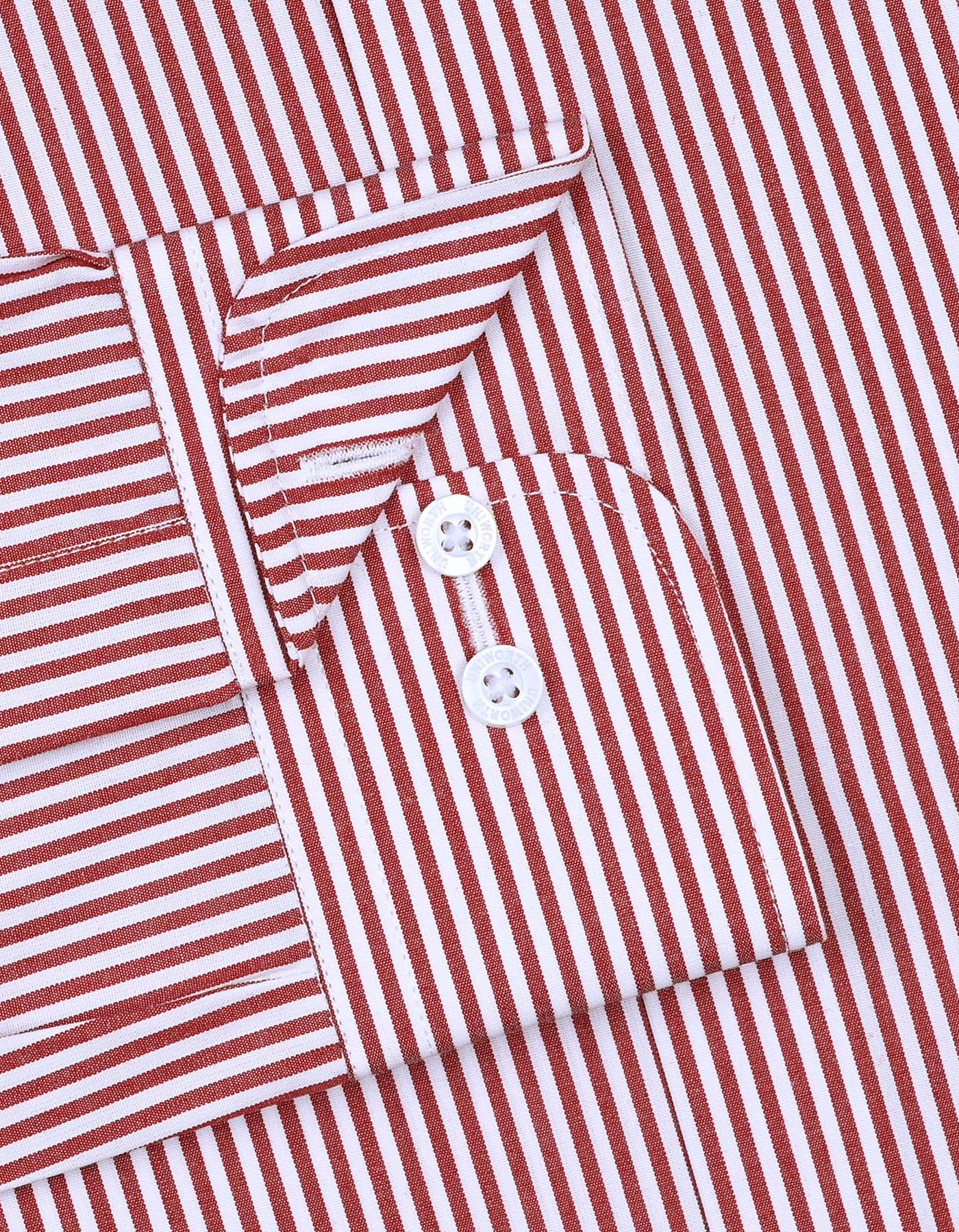 Stripe Red Tailored Smart Fit Shirt FS2788-1SF-15.5