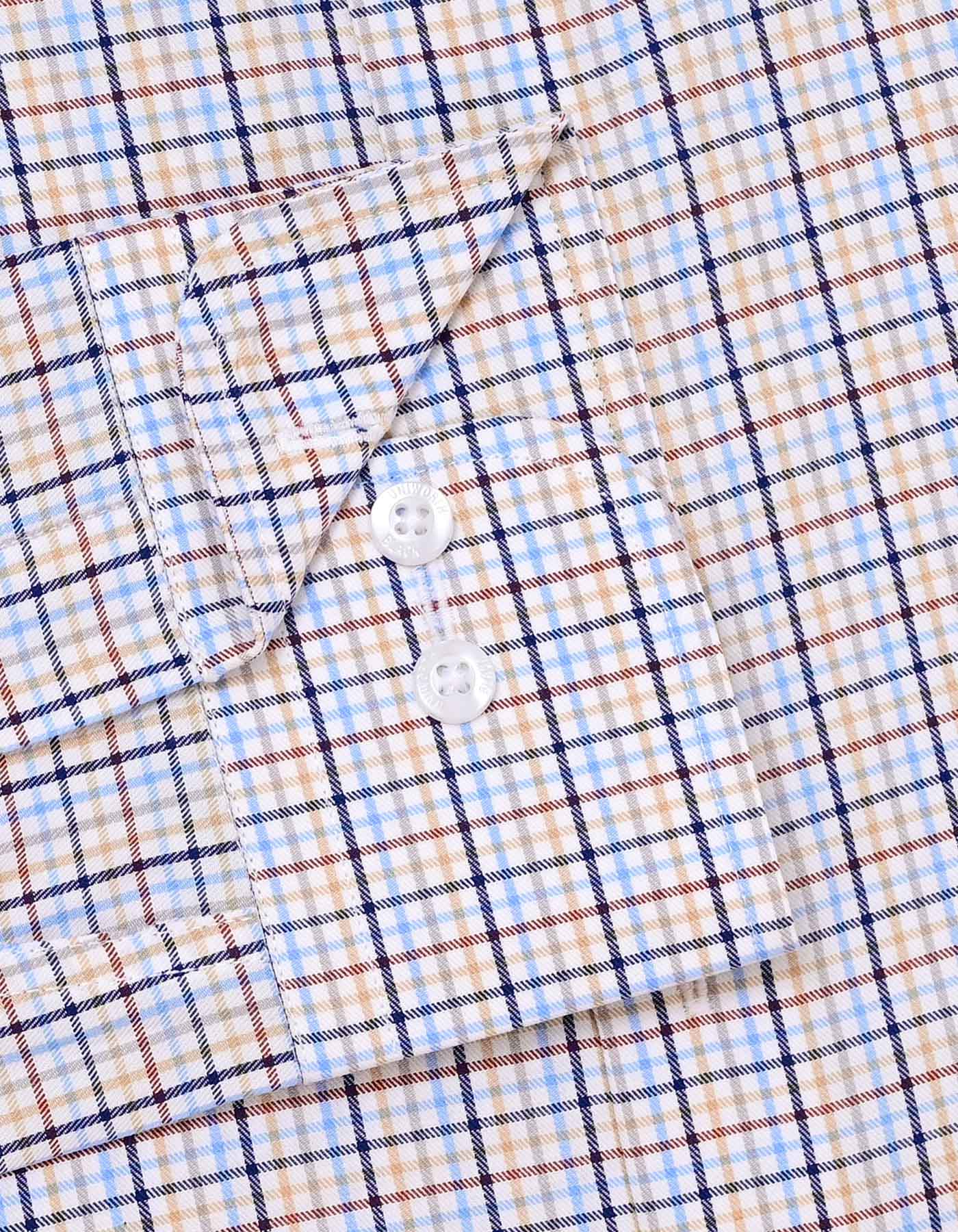 Check Navy/Red Tailored Smart Fit Shirt FS2789SF-15.5