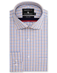 Check Navy/Red Tailored Smart Fit Shirt FS2789SF-14.5