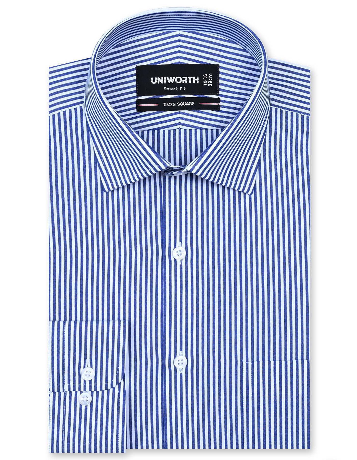 Stripe Navy Tailored Smart Fit Shirt FS2790-1SF-14.5