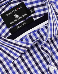 Check White/Blue Tailored Smart Fit Shirt FS2790SF-15