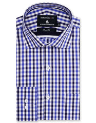 Check White/Blue Tailored Smart Fit Shirt FS2790SF-14.5
