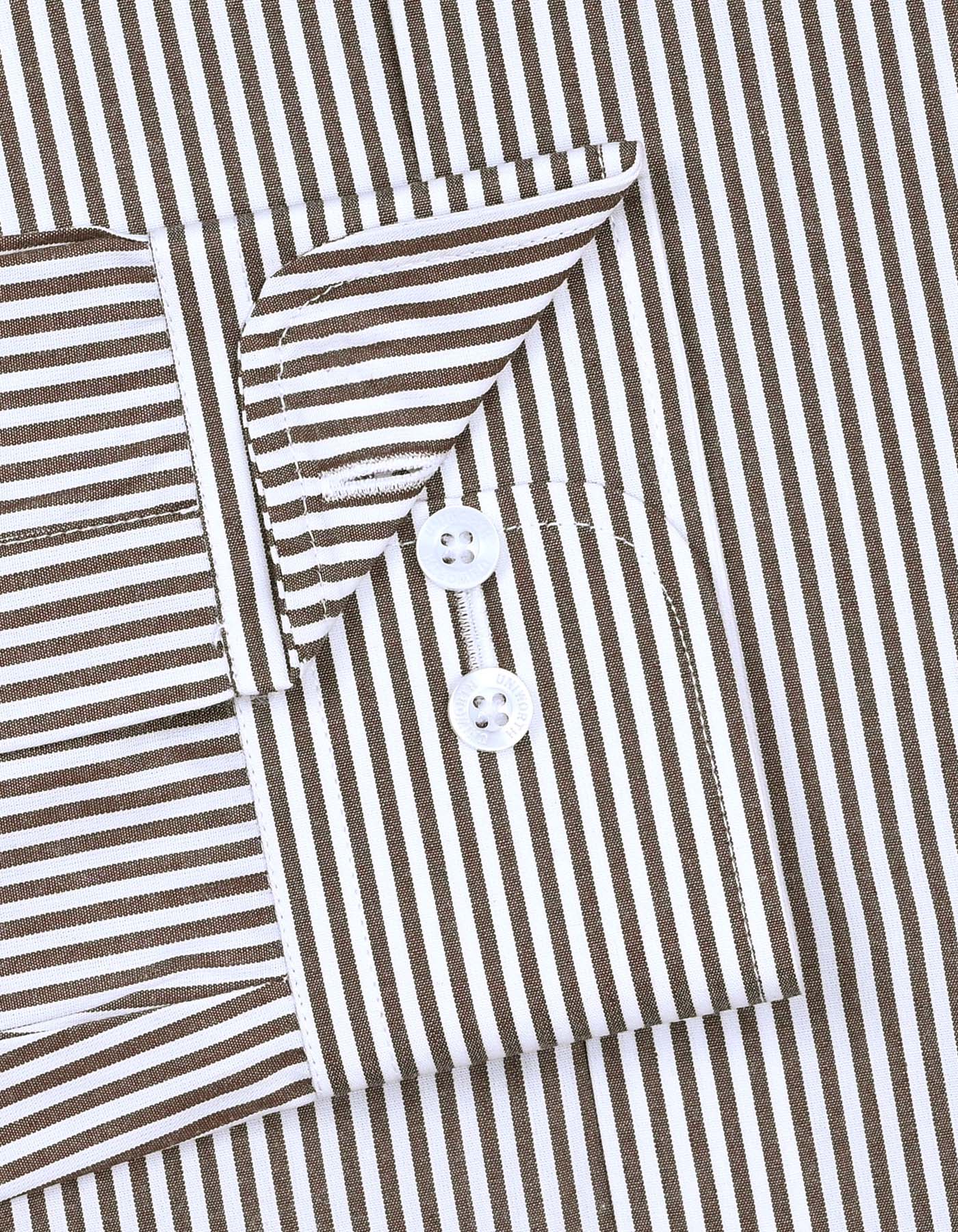 Stripe Brown Classic Fit Shirt FS2791RF-15.5