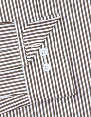 Stripe Brown Classic Fit Shirt FS2791RF-15.5