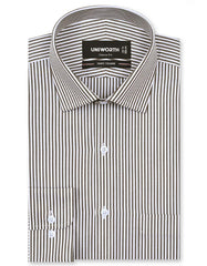 Stripe Brown Classic Fit Shirt FS2791RF-14.5