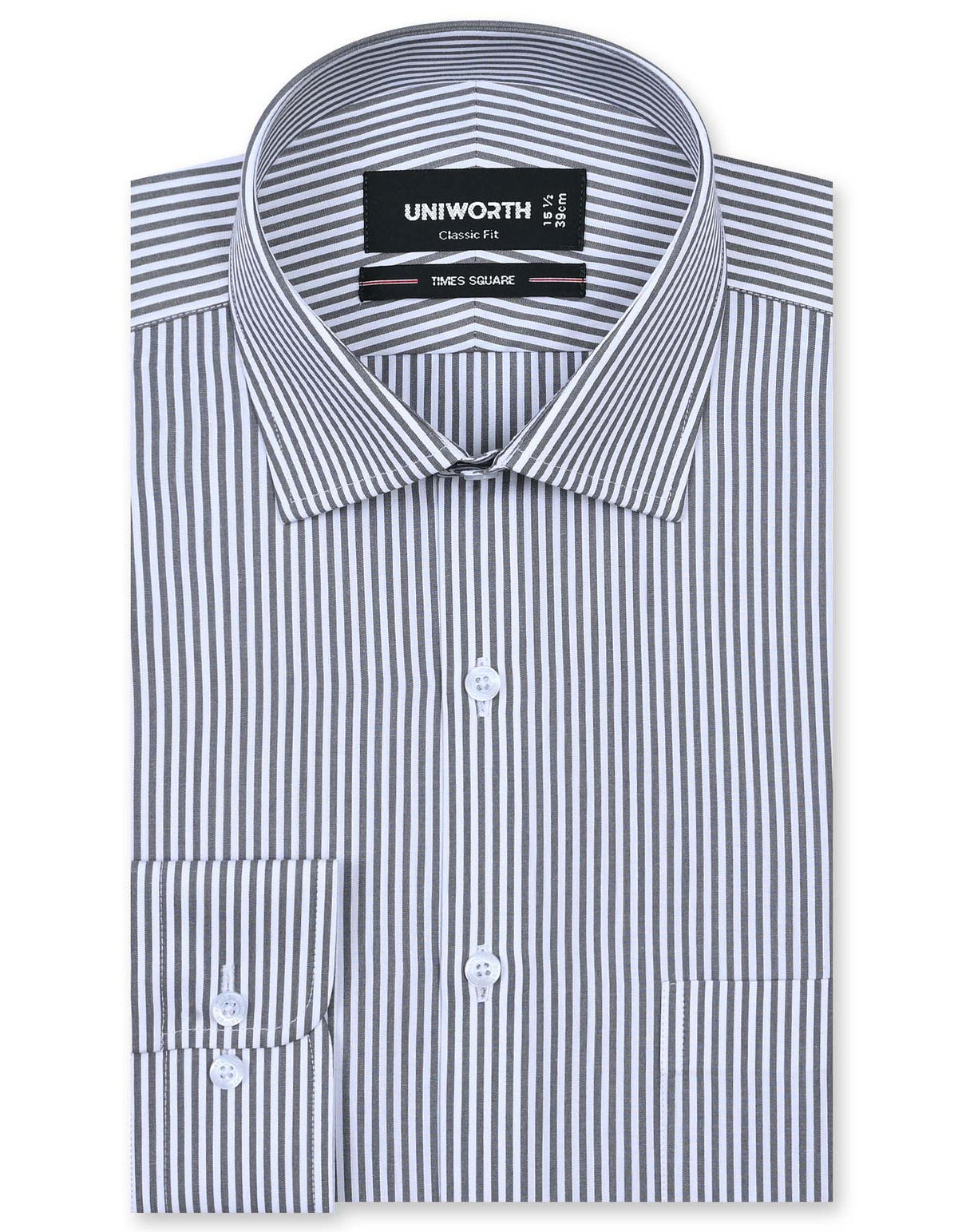 Stripe Grey Classic Fit Shirt FS2792RF-14.5
