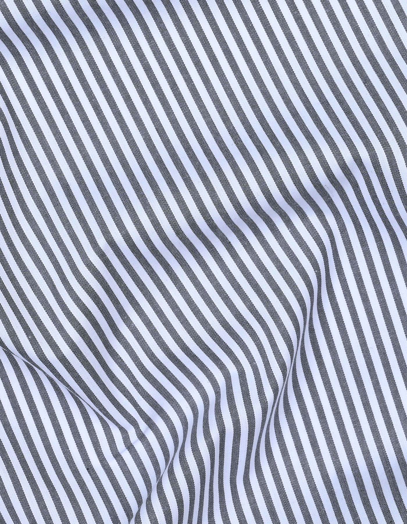 Stripe Grey Tailored Smart Fit Shirt FS2792SF-16