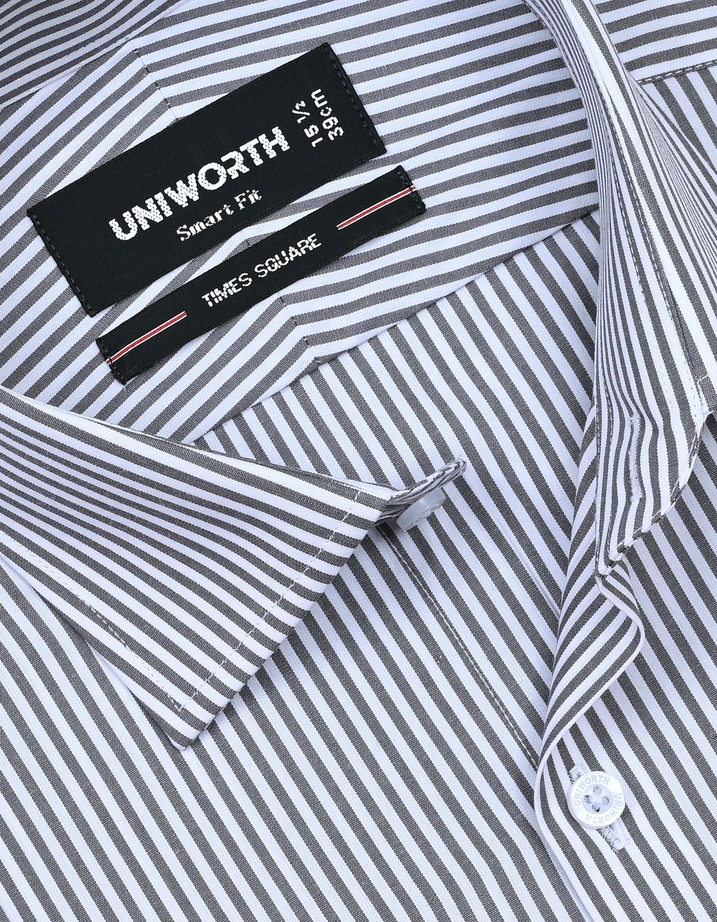 Stripe Grey Tailored Smart Fit Shirt FS2792SF-15