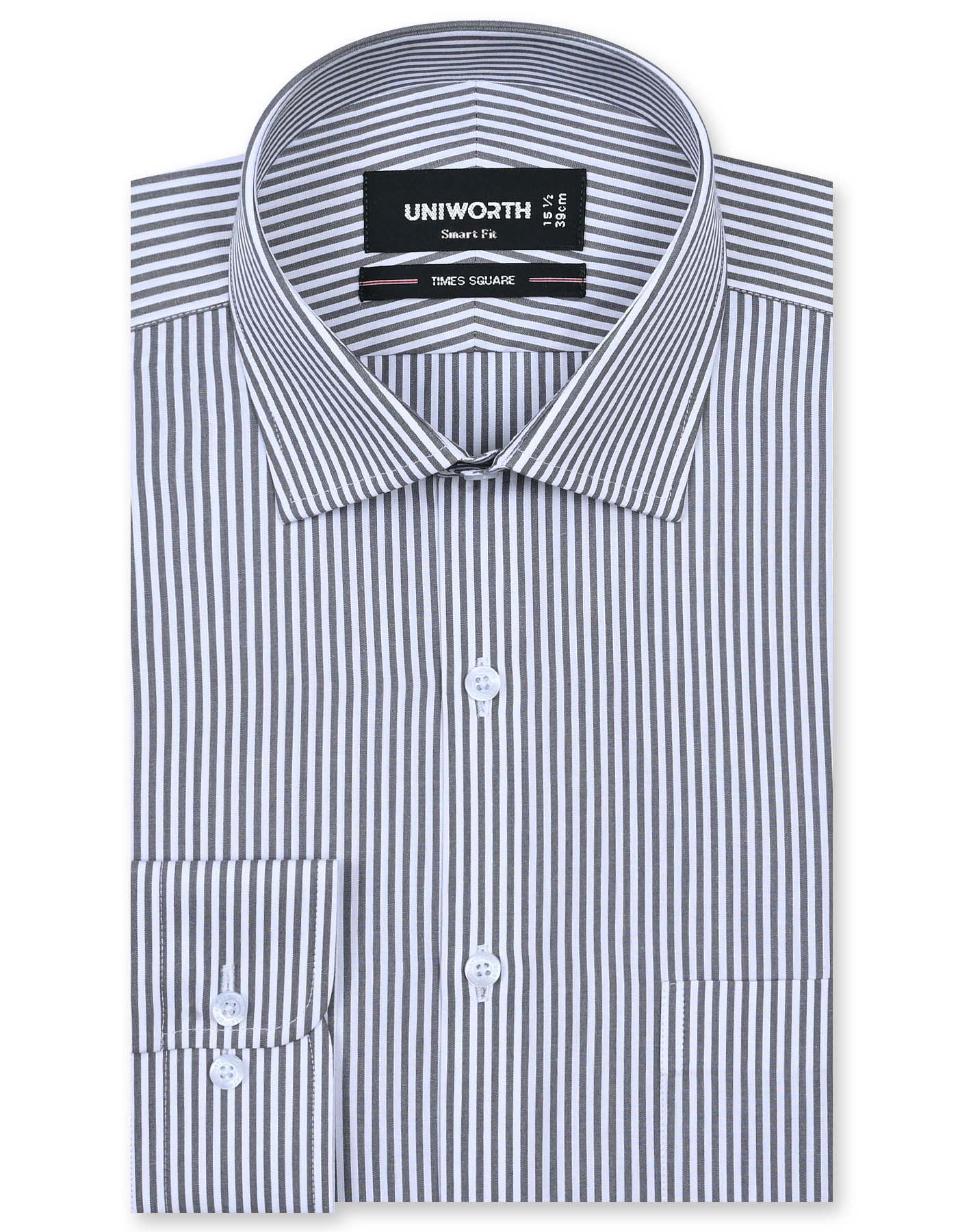 Stripe Grey Tailored Smart Fit Shirt FS2792SF-14.5