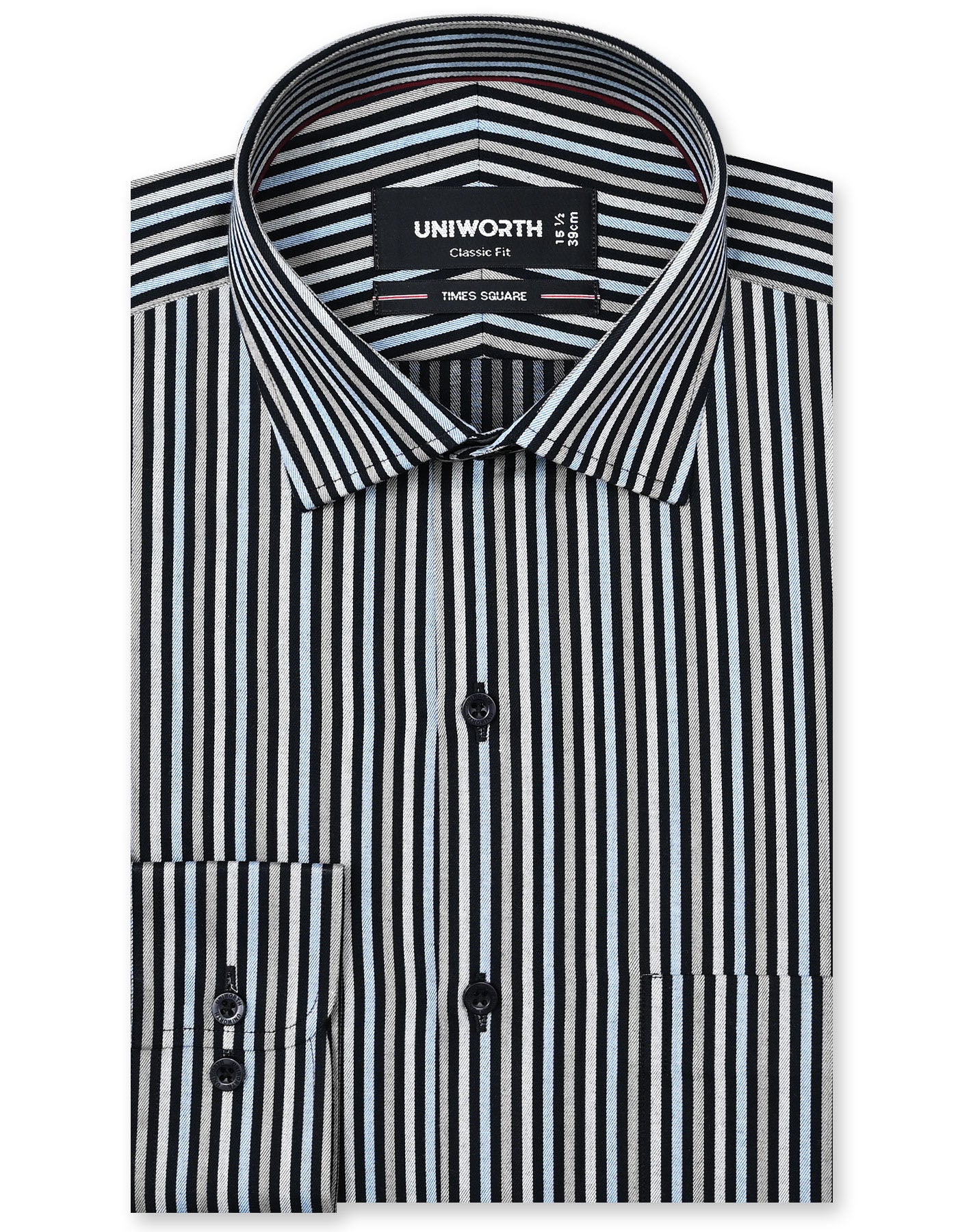 Stripe L Brown Classic Fit Shirt FS2793RF-14.5