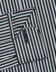 Stripe L Brown Tailored Smart Fit Shirt FS2793SF-15.5