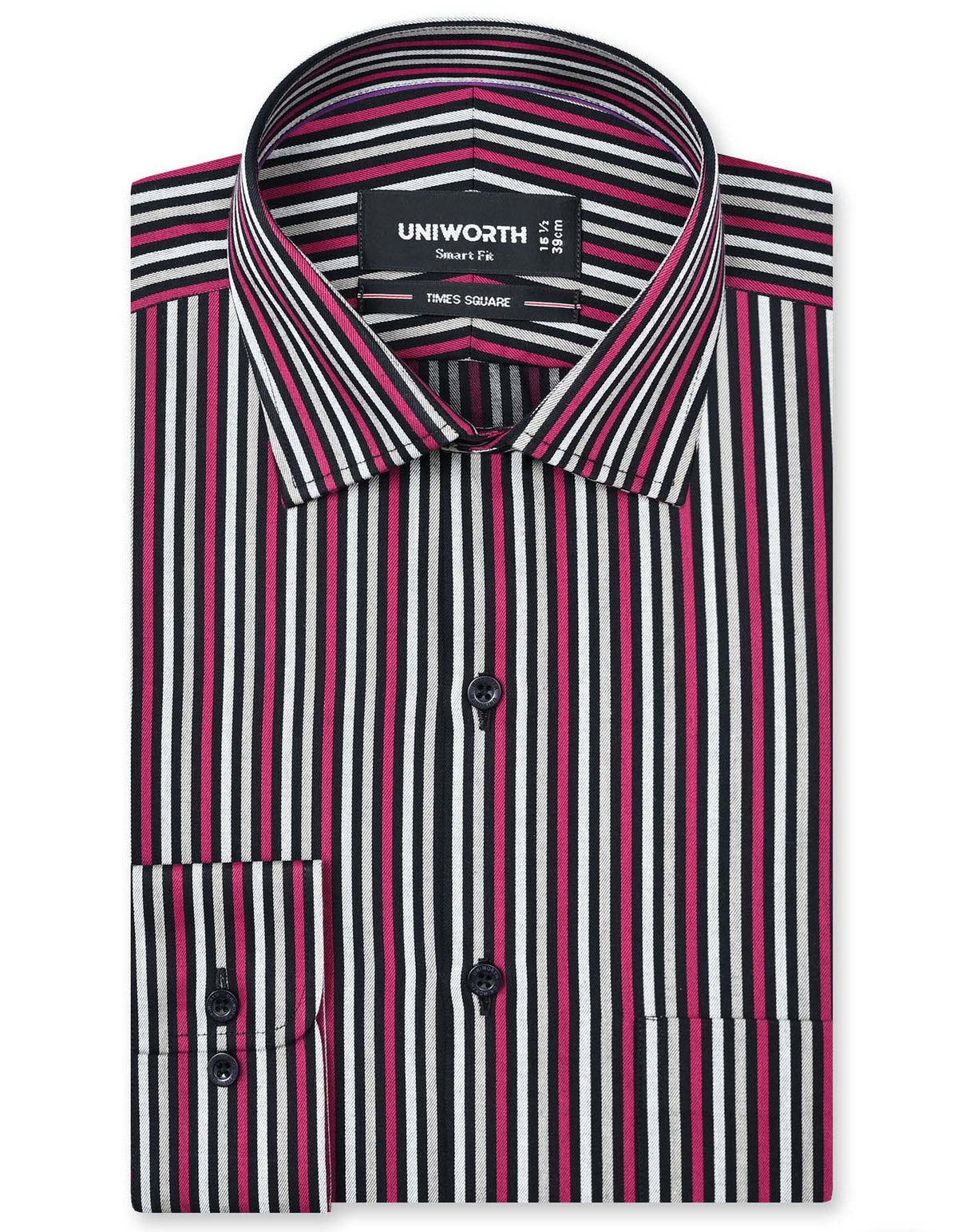 Stripe Pink Tailored Smart Fit Shirt FS2794SF-14.5