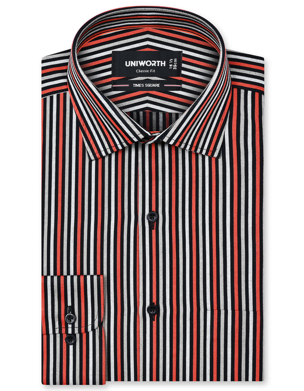 Stripe Orange Classic Fit Shirt FS2795RF-14.5