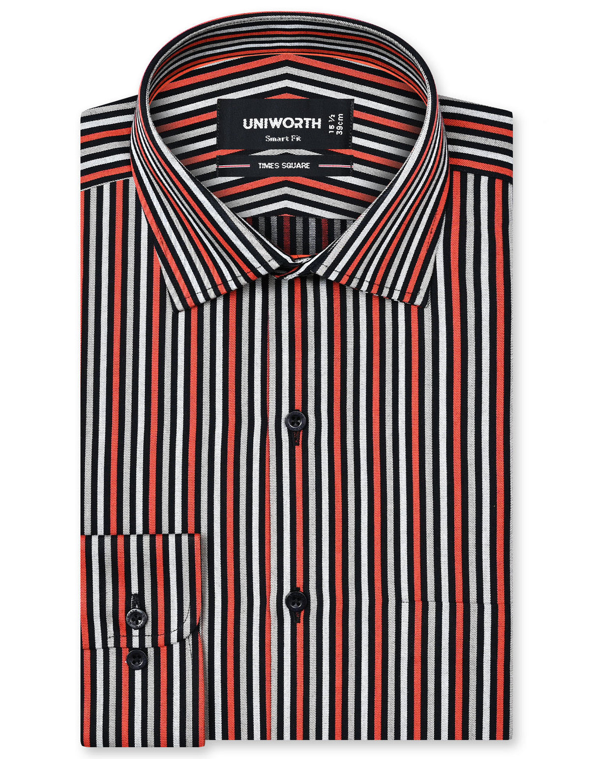 Stripe Orange Tailored Smart Fit Shirt FS2795SF-14.5