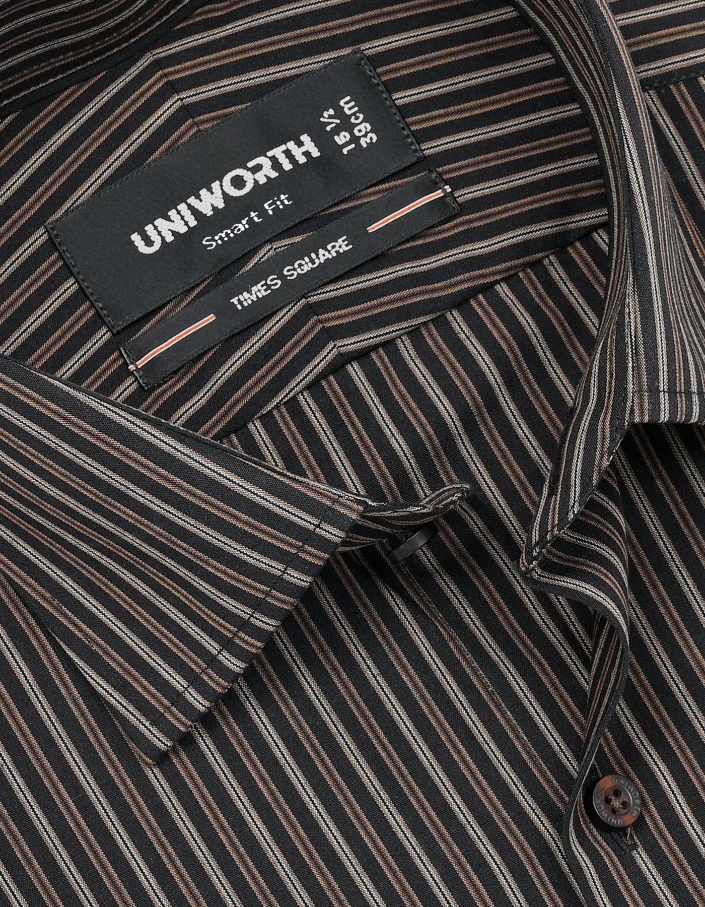 Stripe Chocolate Smart Fit Shirt FS2797SH-15