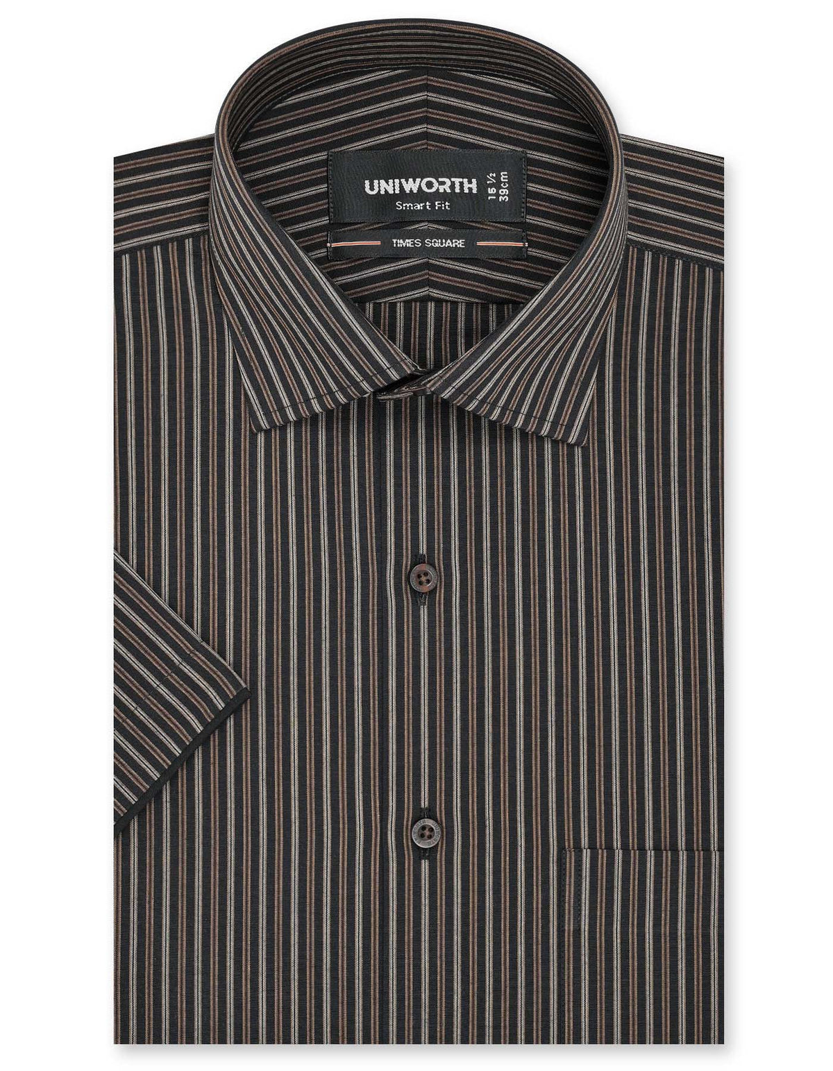 Stripe Chocolate Smart Fit Shirt FS2797SH-14.5