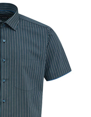 Stripe Teal Smart Fit Shirt FS2798SH-15.5