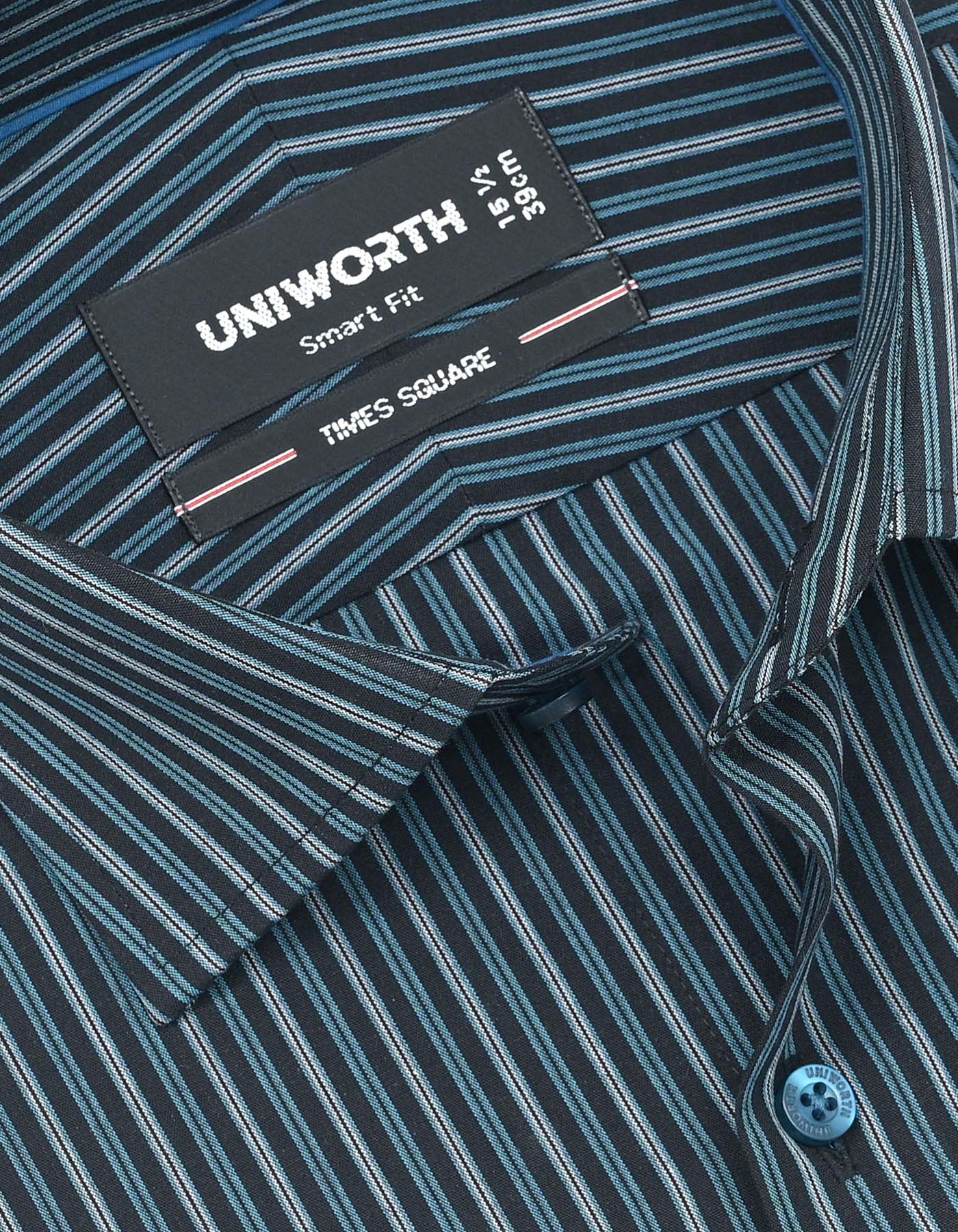 Stripe Teal Smart Fit Shirt FS2798SH-15