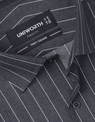 Stripe Charcoal Classic Fit Shirt FS2817RF-15