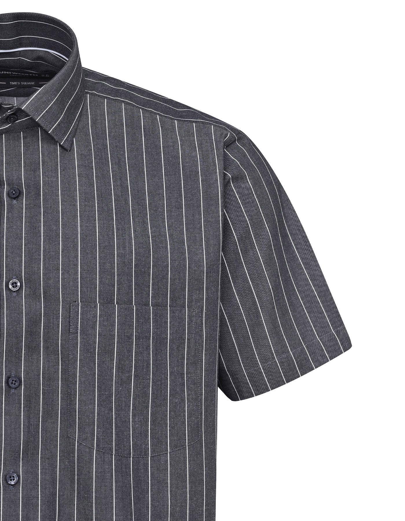 Stripe Charcoal Classic Fit Shirt FS2817RH-15.5
