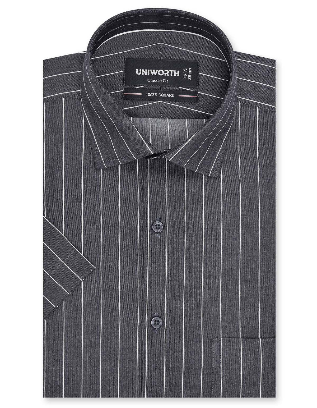 Stripe Charcoal Classic Fit Shirt FS2817RH-14.5