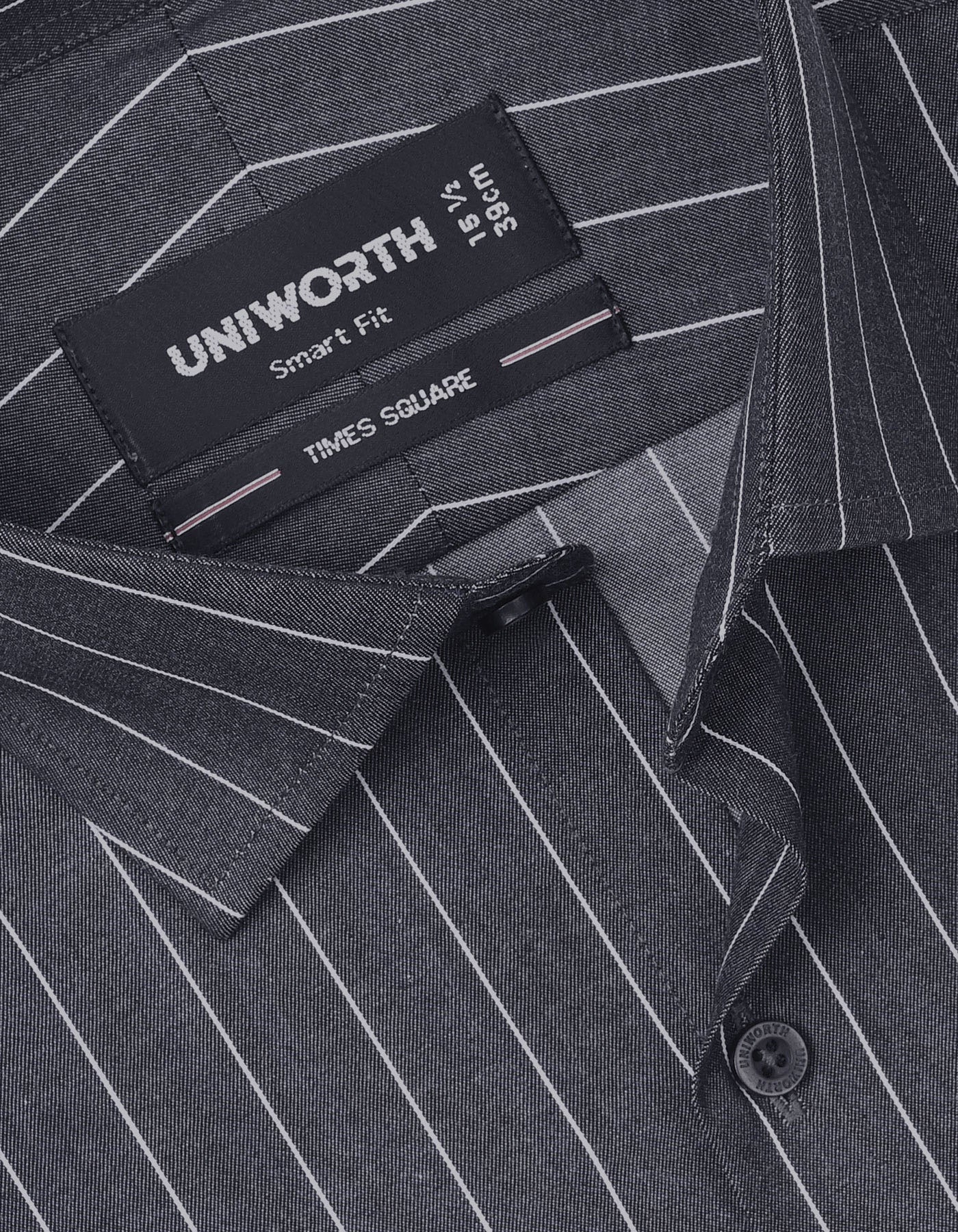 Stripe Charcoal Tailored Smart Fit Shirt FS2817SF-15