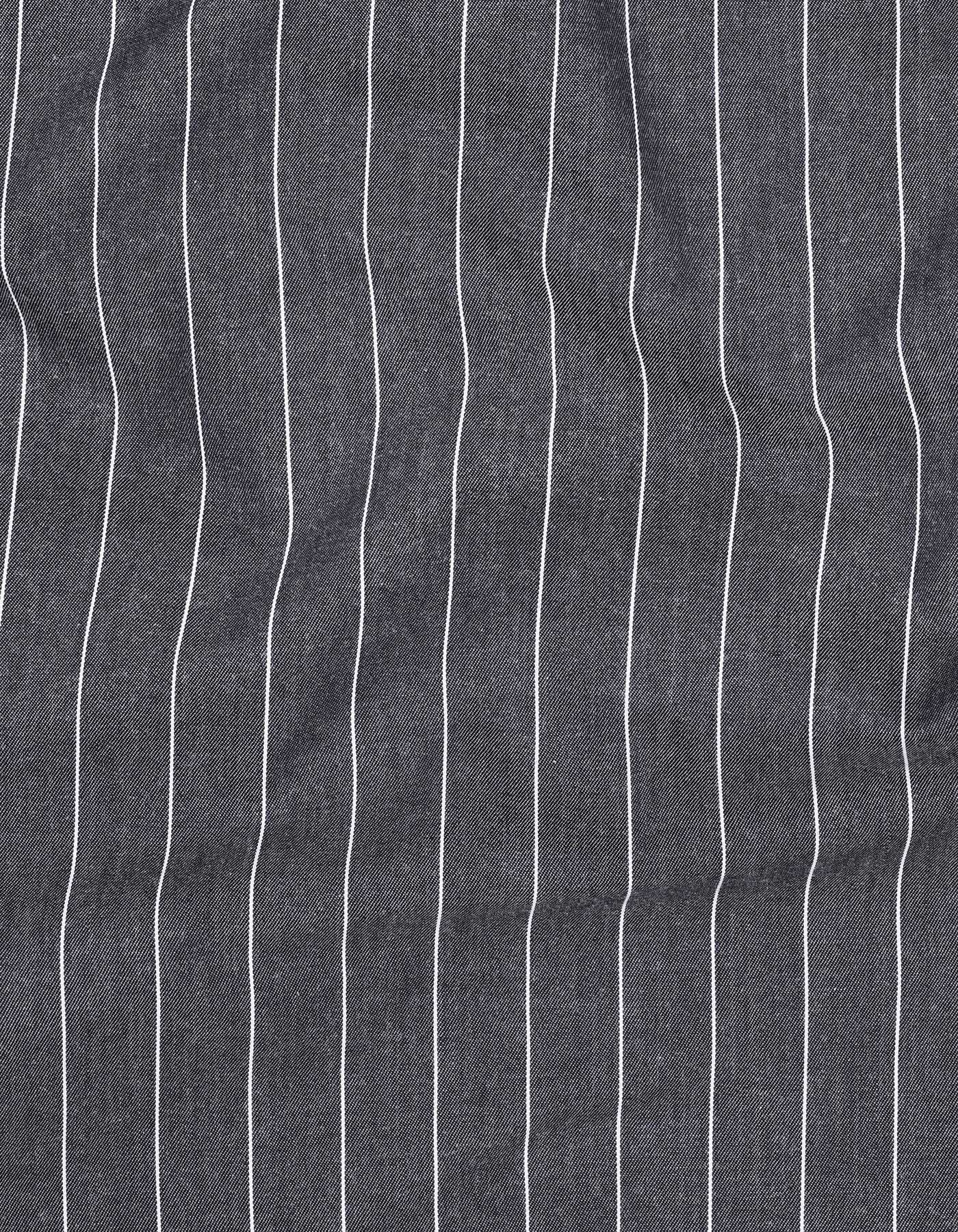 Stripe Charcoal Smart Fit Shirt FS2817SH-16