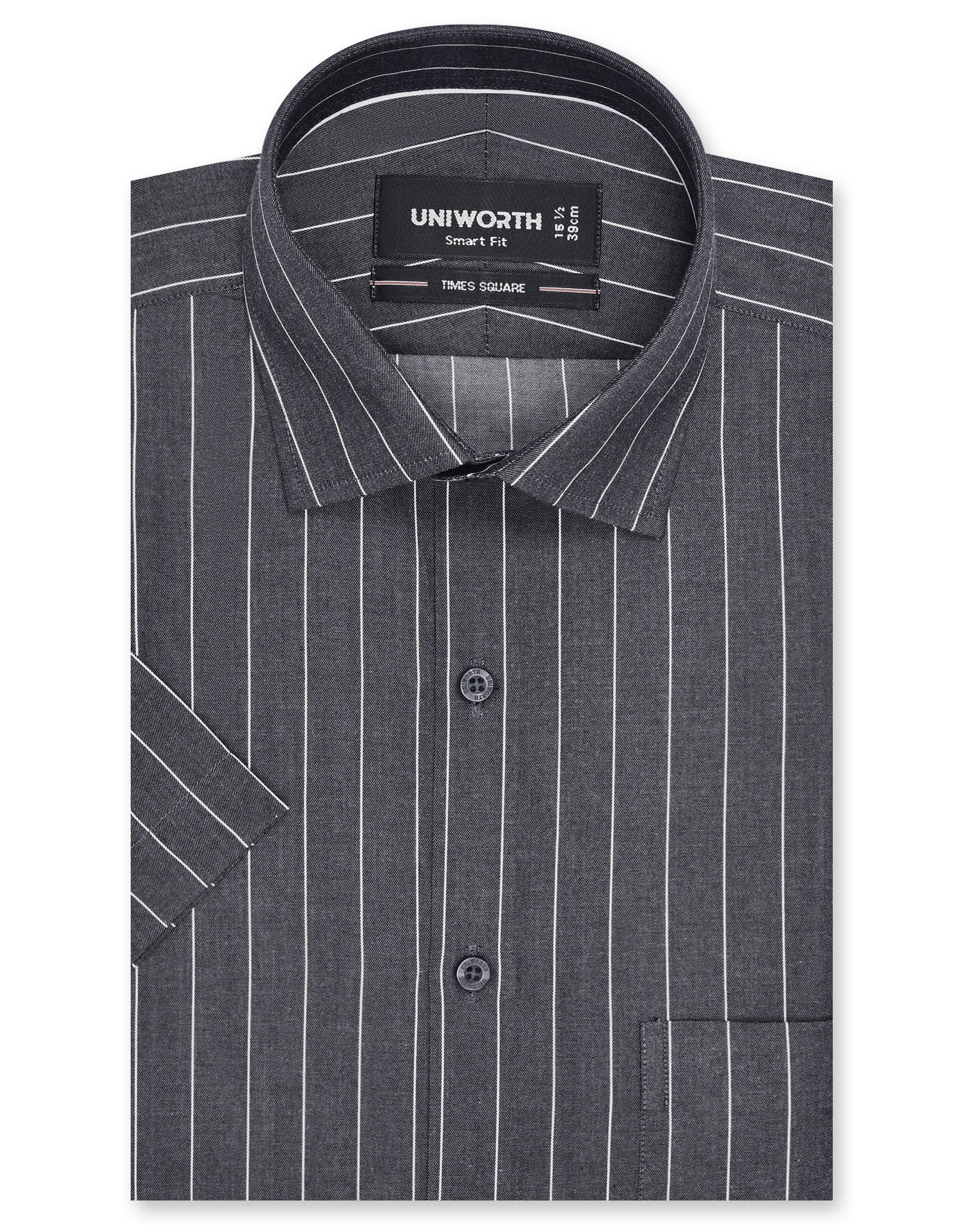 Stripe Charcoal Smart Fit Shirt FS2817SH-14.5