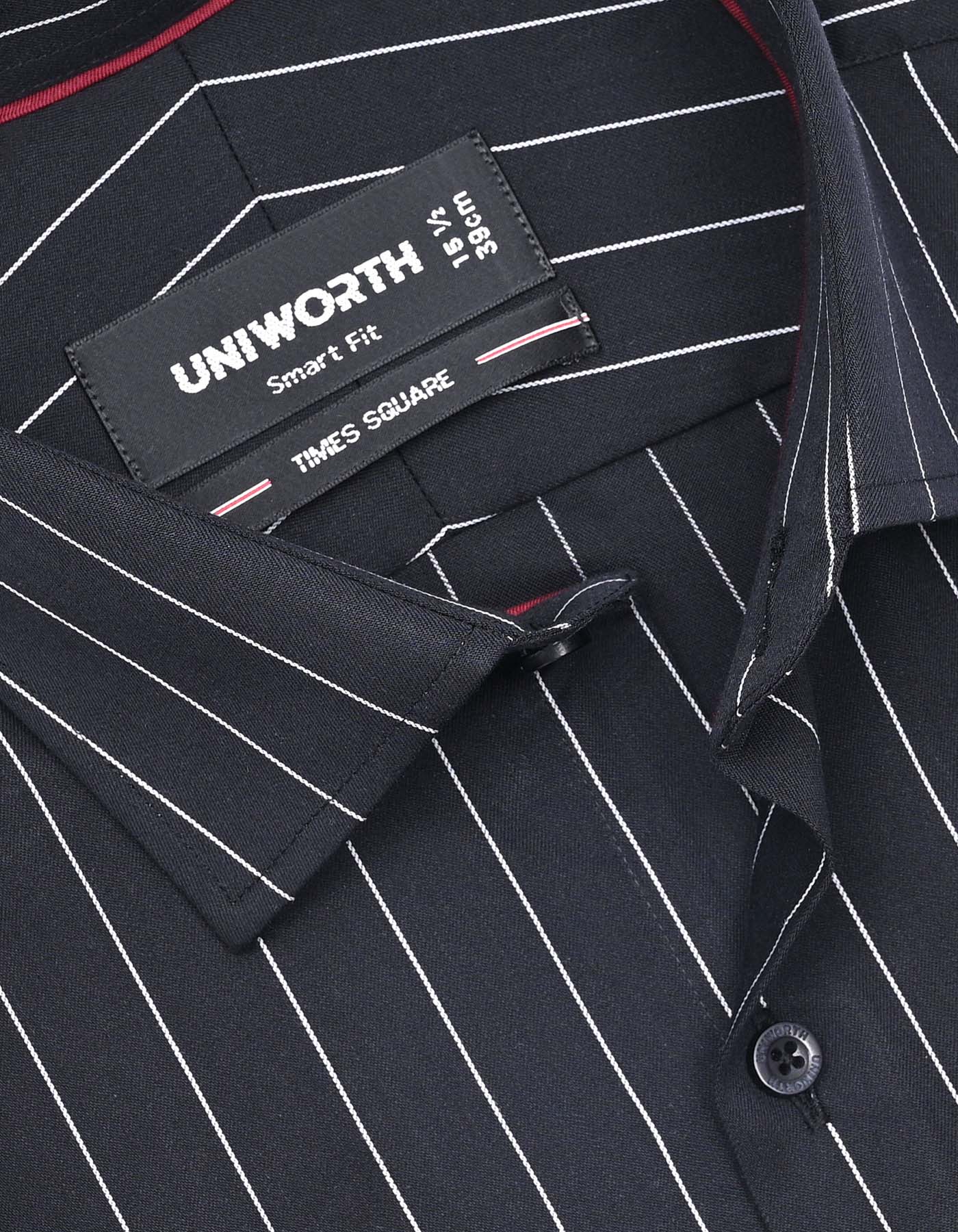 Stripe Black Tailored Smart Fit Shirt FS2818SF-15