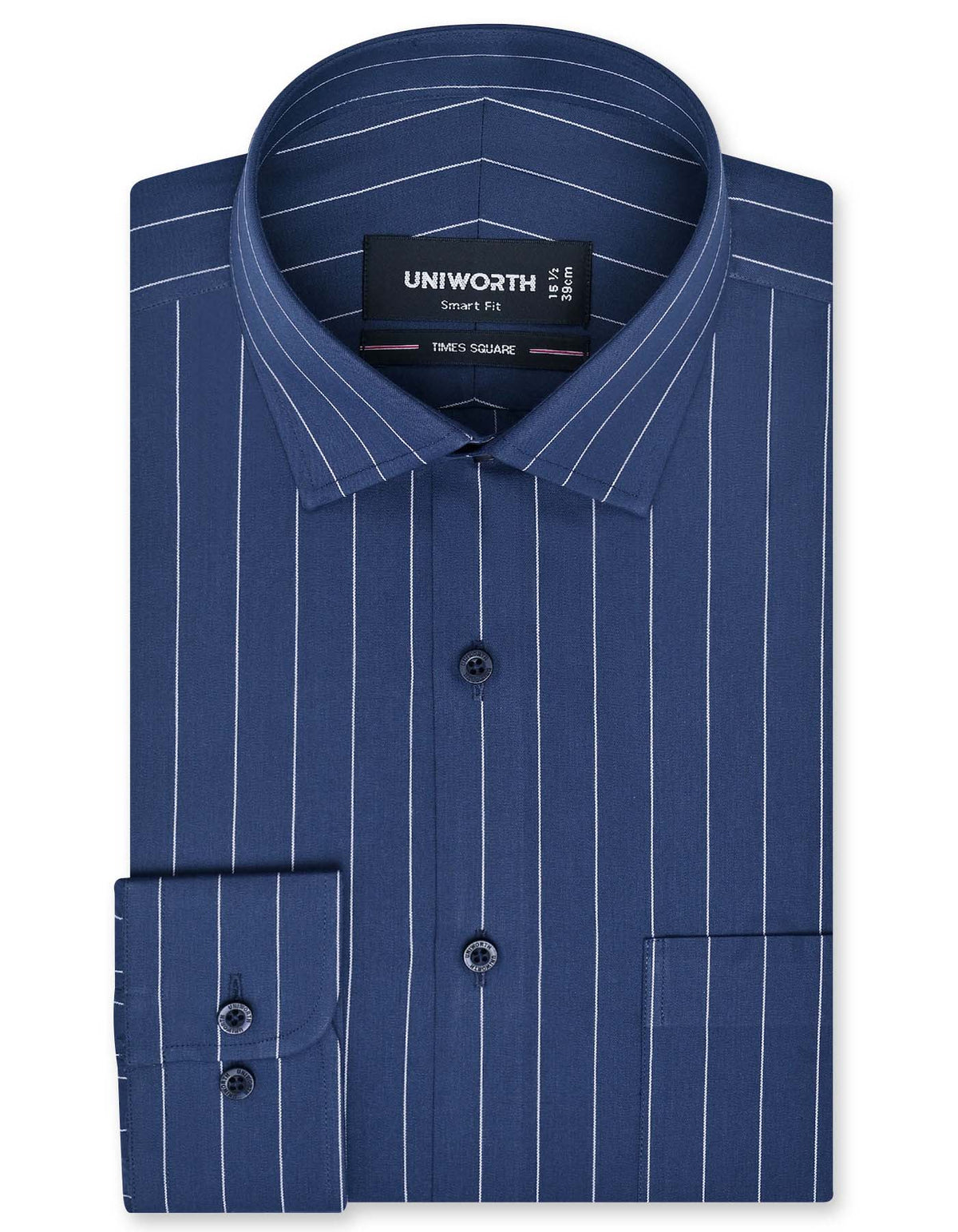 Stripe Navy Tailored Smart Fit Shirt FS2819SF-14.5