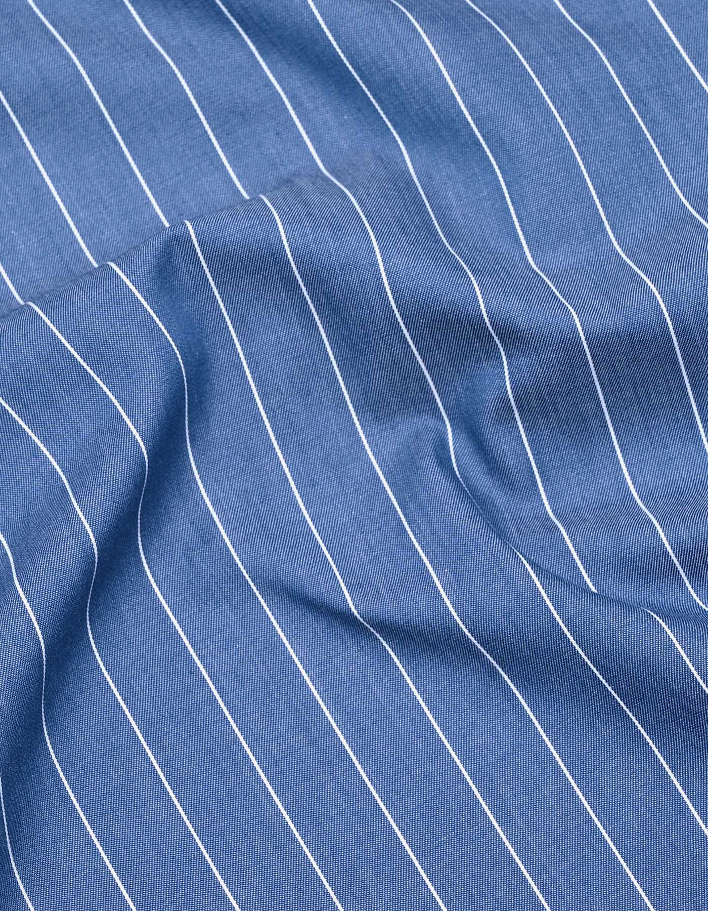 Stripe Blue Classic Fit Shirt FS2820-1RF-16.5