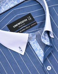Stripe Blue Tailored Smart Fit Shirt FS2820-1SF-15