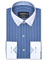 Stripe Blue Tailored Smart Fit Shirt FS2820-1SF-14.5