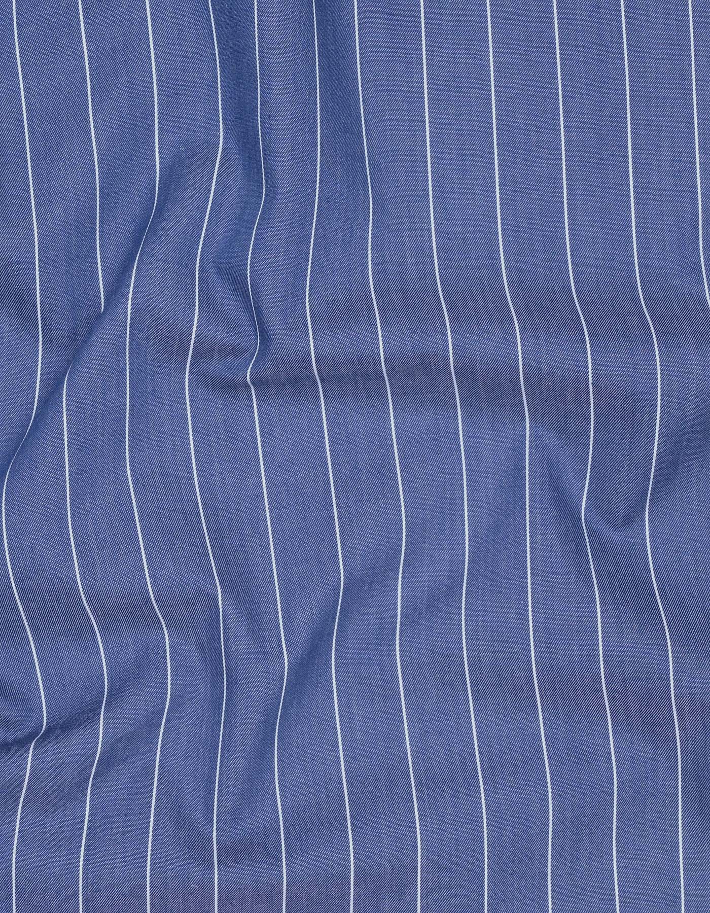 Stripe Blue Classic Fit Shirt FS2820RH-16