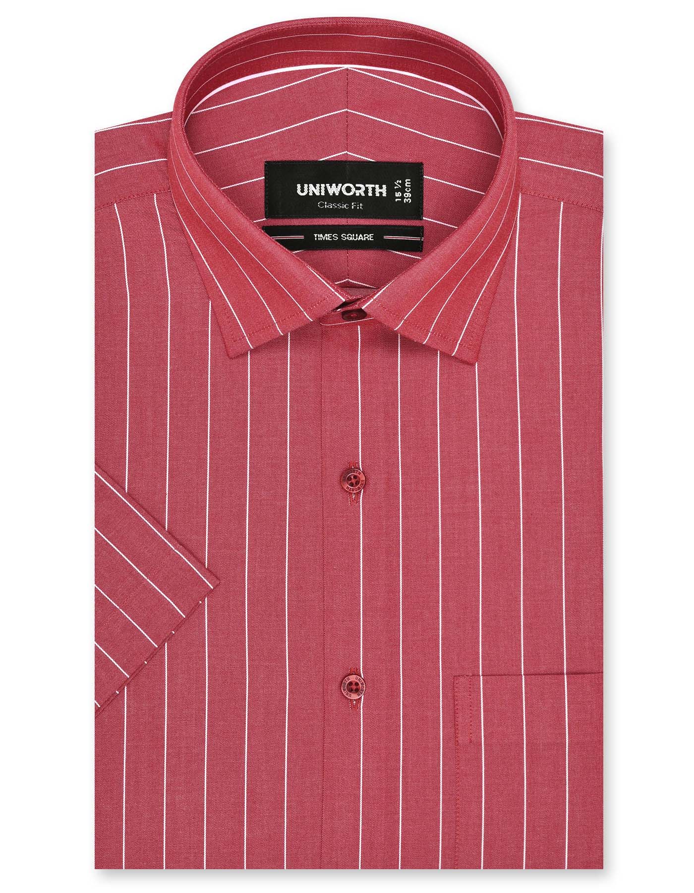 Stripe Red Classic Fit Shirt FS2821RH-14.5