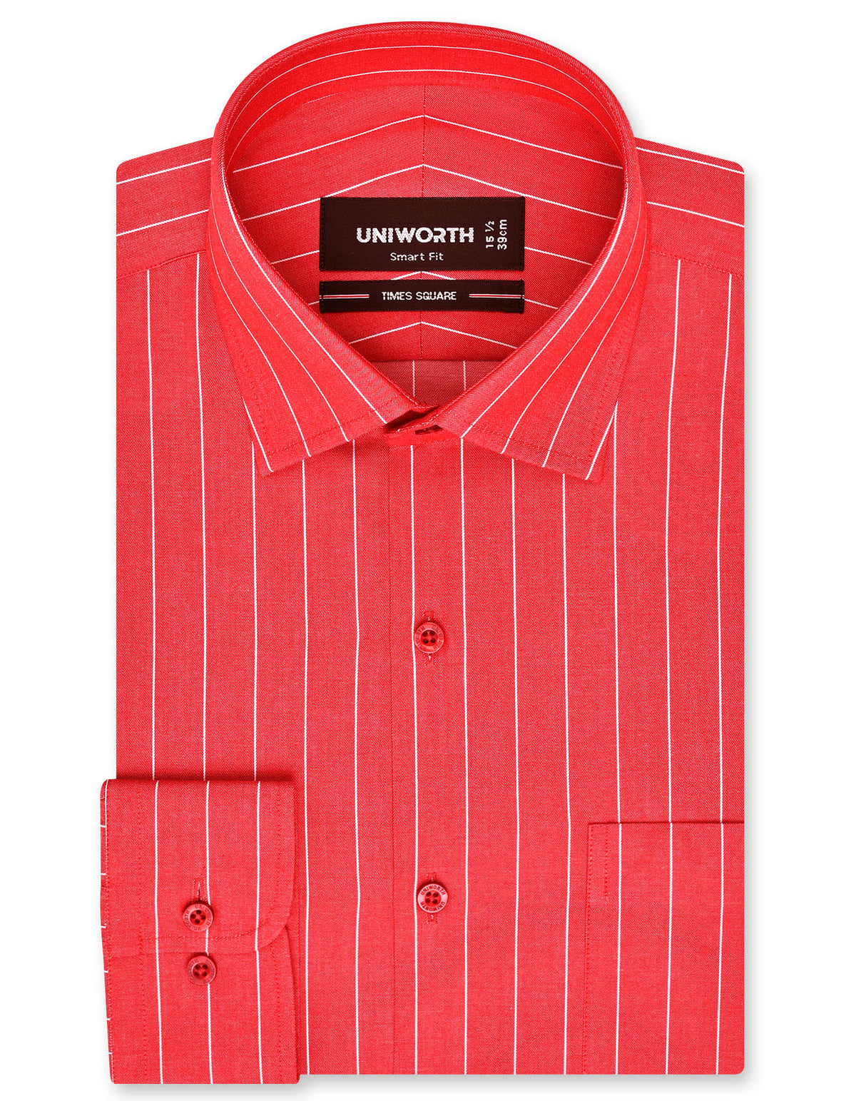 Stripe Red Tailored Smart Fit Shirt FS2821SF-14.5