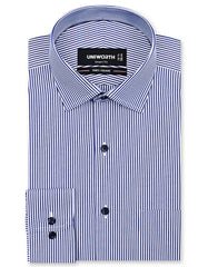 Stripe Navy Tailored Smart Fit Shirt FS2824SF-14.5