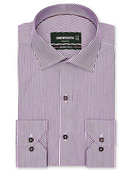 Stripe Maroon Classic Fit Shirt FS2825RF-14.5