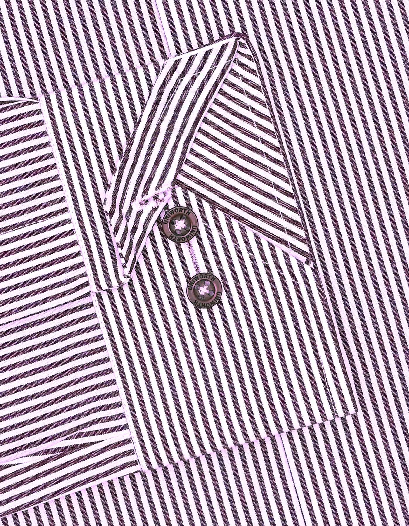 Stripe Maroon Tailored Smart Fit Shirt FS2825SF-15.5