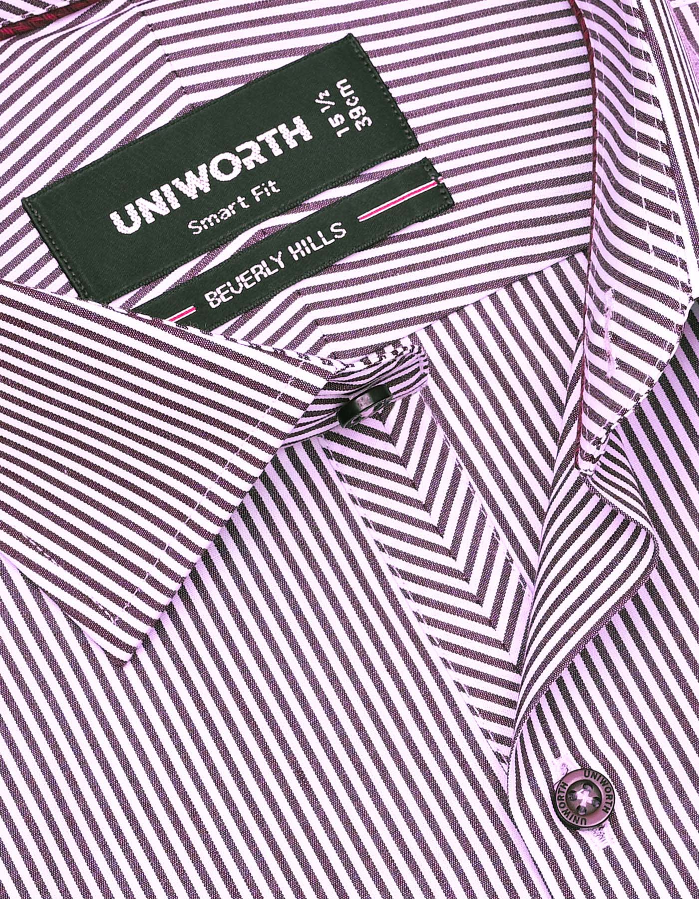 Stripe Maroon Tailored Smart Fit Shirt FS2825SF-15