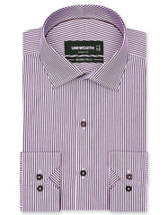 Stripe Maroon Tailored Smart Fit Shirt FS2825SF-14.5