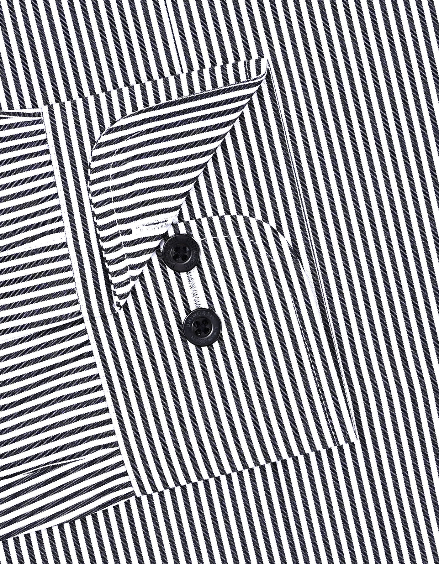 Stripe Black Tailored Smart Fit Shirt FS2826SF-14.5