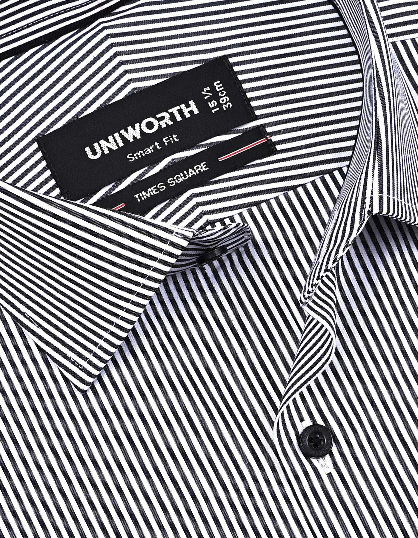 Stripe Black Tailored Smart Fit Shirt FS2826SF-15.5