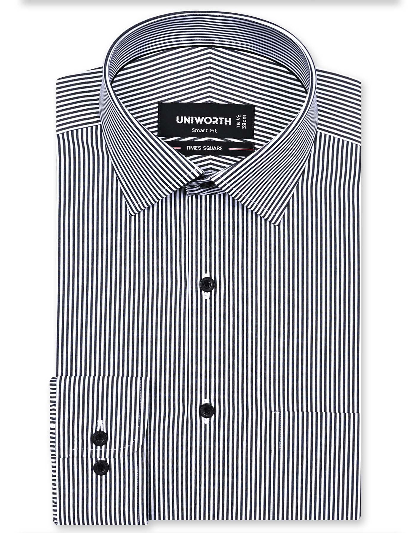 Stripe Black Tailored Smart Fit Shirt FS2826SF-16