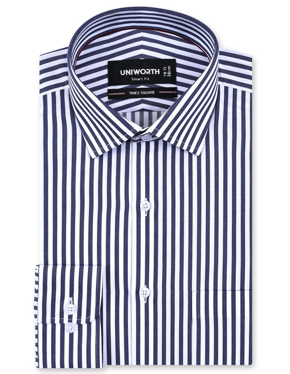 Stripe Navy Tailored Smart Fit Shirt FS2829SF-14.5