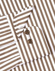 Stripe Brown Tailored Smart Fit Shirt FS2830SF-15.5
