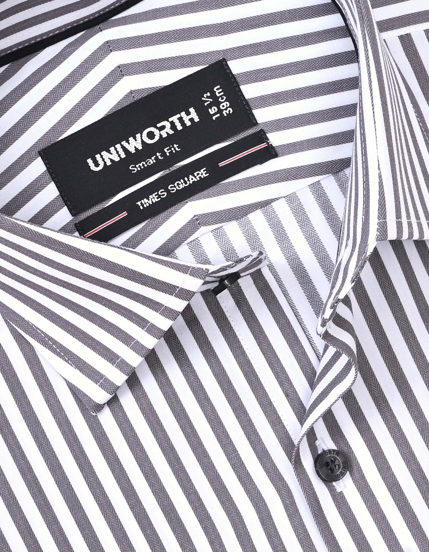 Stripe D Grey Tailored Smart Fit Shirt FS2831-1SF-15